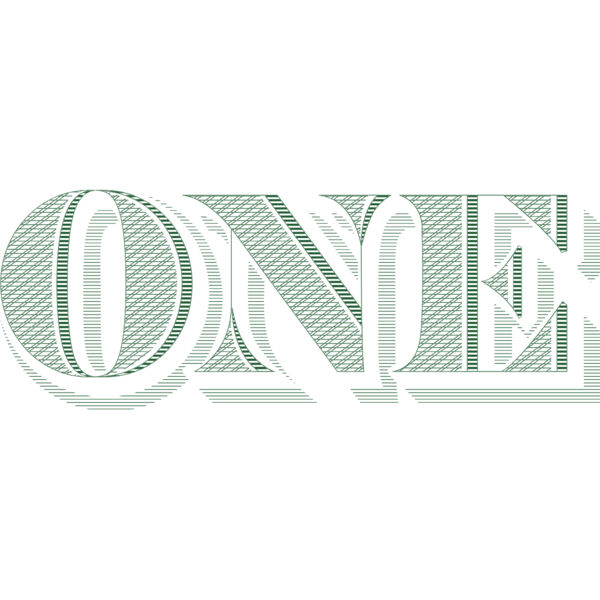 One Dollar Bill Text 1 Thumbnail