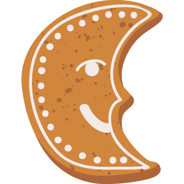 Gingerbread Cookie Crescent Moon 1 Thumbnail