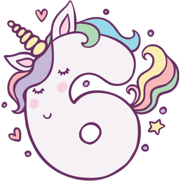 Six Birthday Unicorn Number 1 Thumbnail
