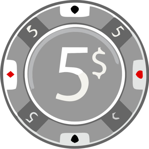 Five Dollar Poker Chip 1 Thumbnail