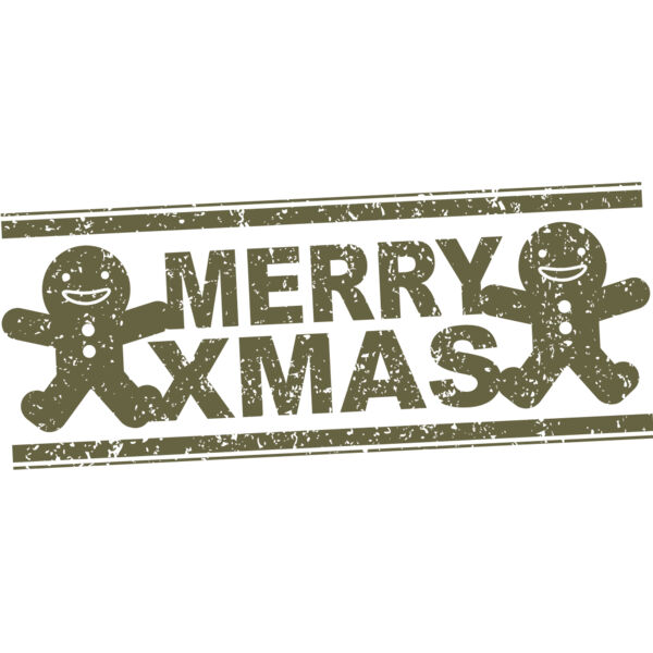 Merry Christmas Gingerbread Man Stamp 1 Thumbnail