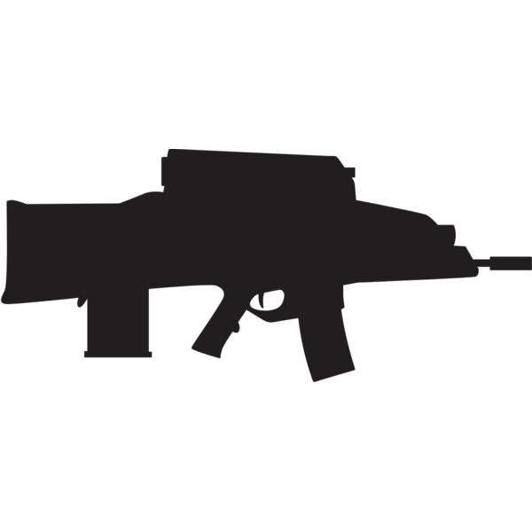 Assault Rifle Gun Silhouette 3 Thumbnail
